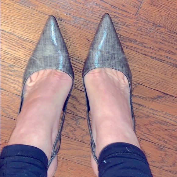 Manolo Blahnik 4.5” Closed Toe Sling Back Heels - Picture 6 of 8